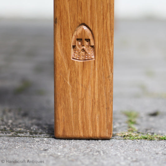 Horace 'Knightman' Knight Arts & Crafts Yorkshire School English Double Oak Bed