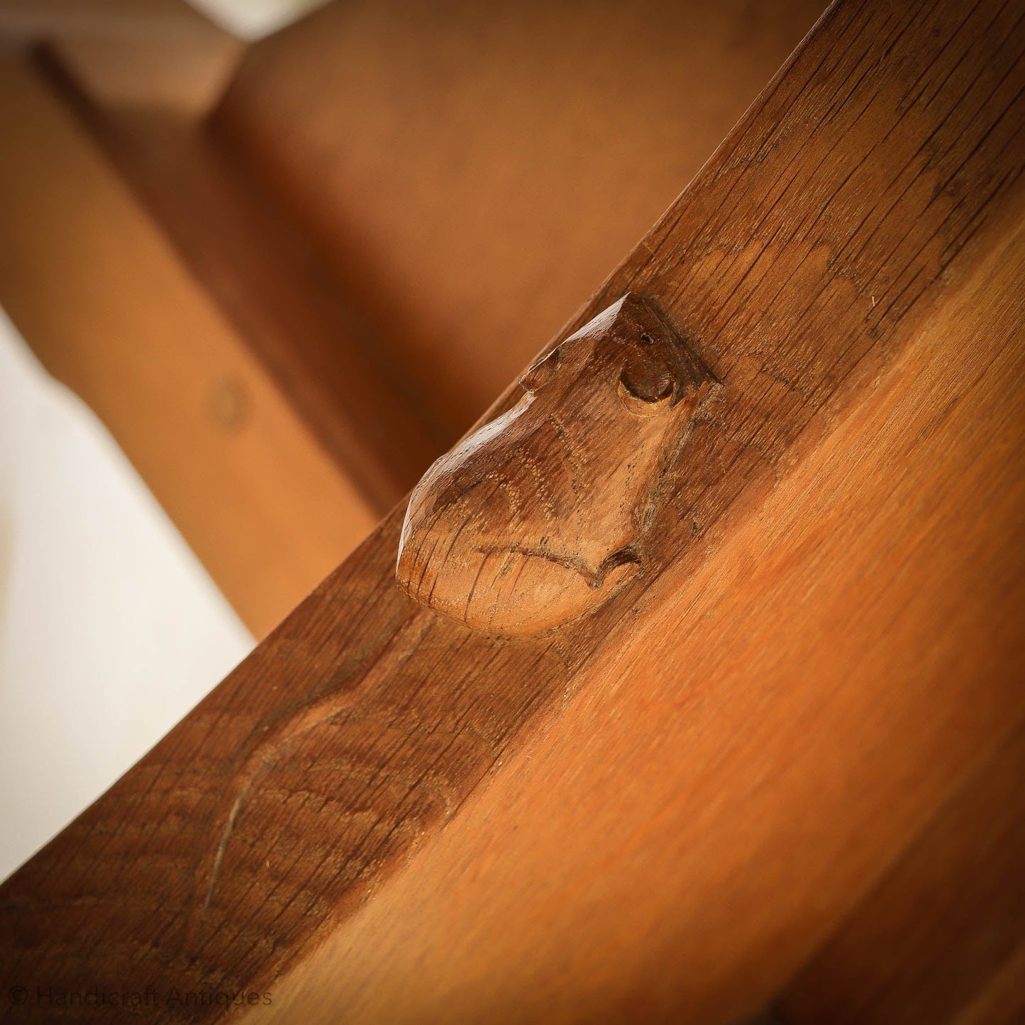 Robert 'Mouseman' Thompson Arts & Crafts Yorkshire School Oak Dining Table