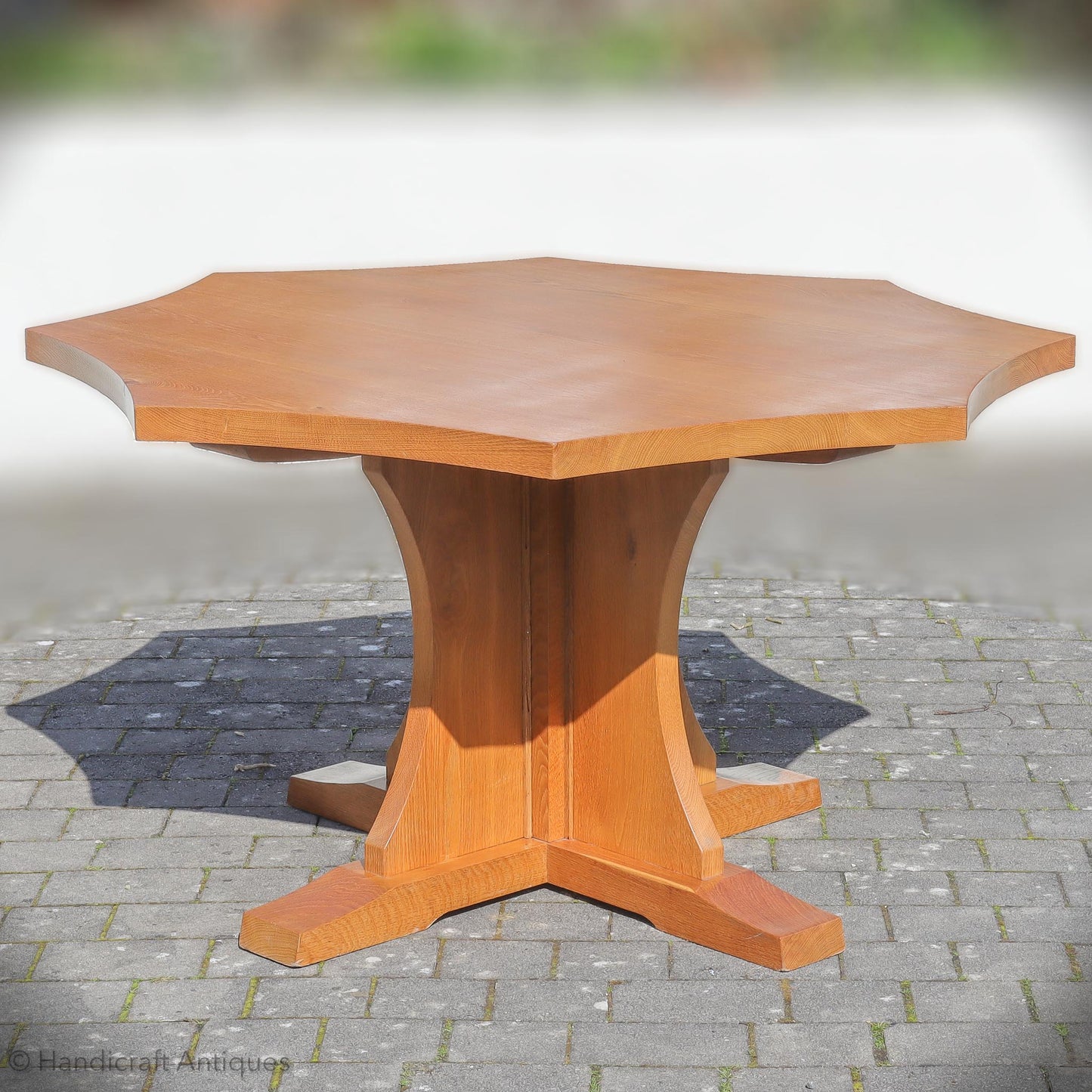 Arts & Crafts Yorkshire School English Oak Dining Table