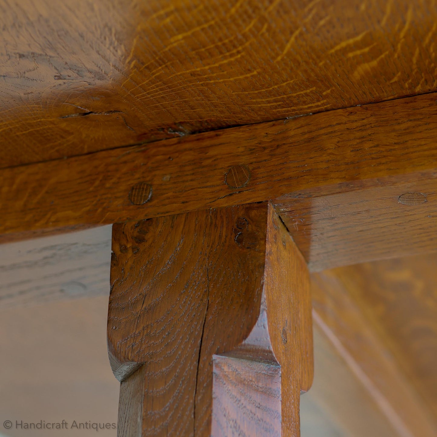 Robert 'Mouseman' Thompson Arts & Crafts Yorkshire School English Oak Dining Table
