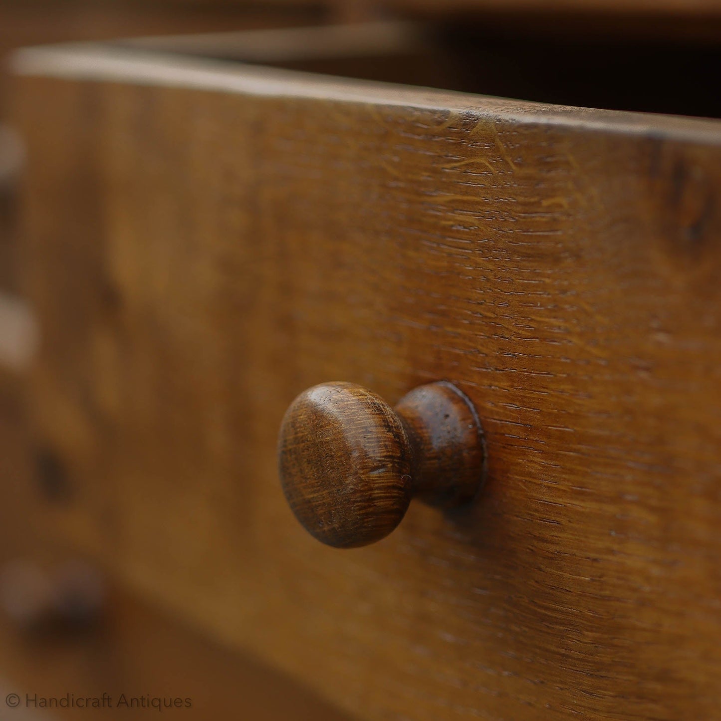 Peter ‘Rabbitman’ Heap Arts & Crafts Yorkshire School Oak Bureau