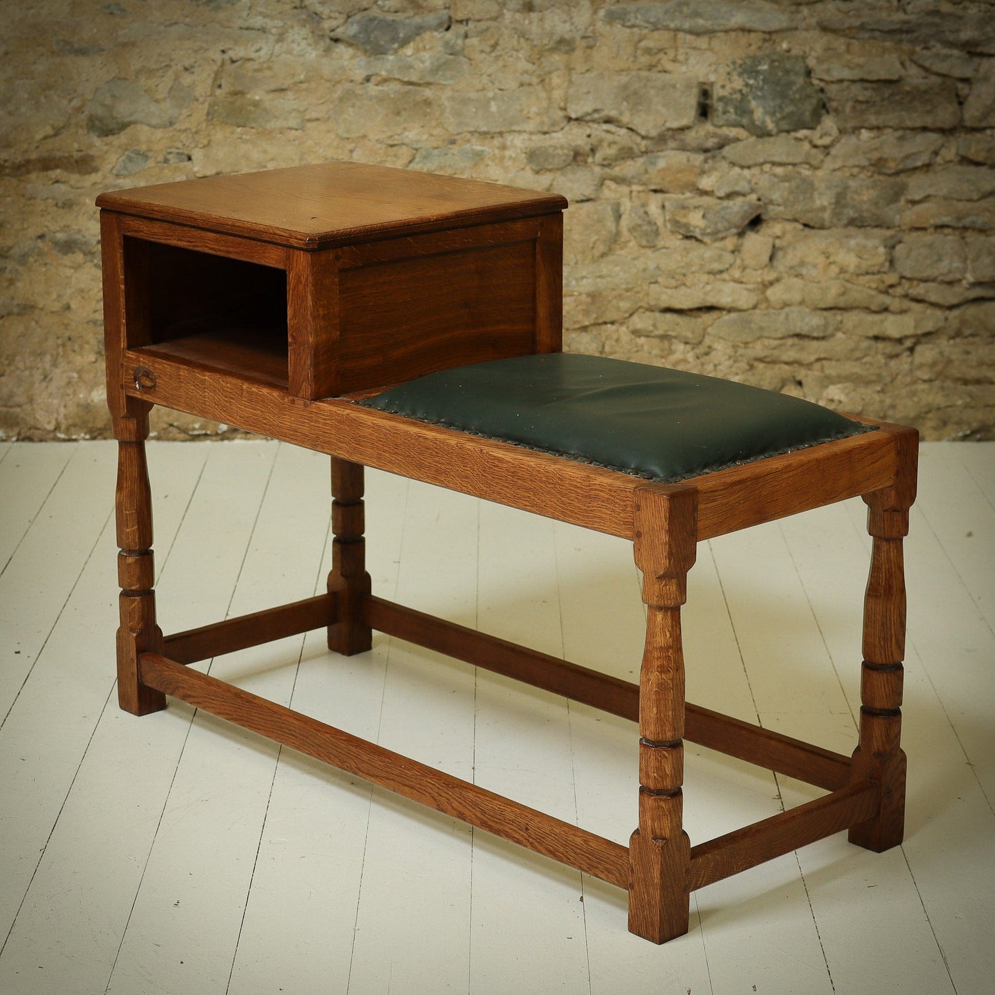 Derek 'Lizardman' Slater Arts & Crafts Yorkshire School Phone Oak Table