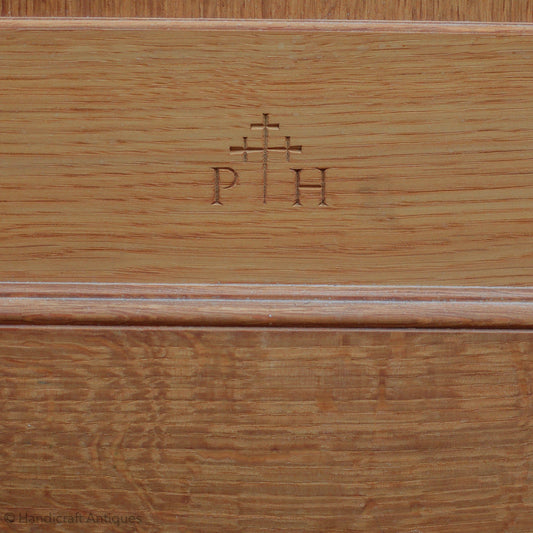 Peter Hall of Staveley Arts & Crafts Lakes School English Oak Wardrobe 1990