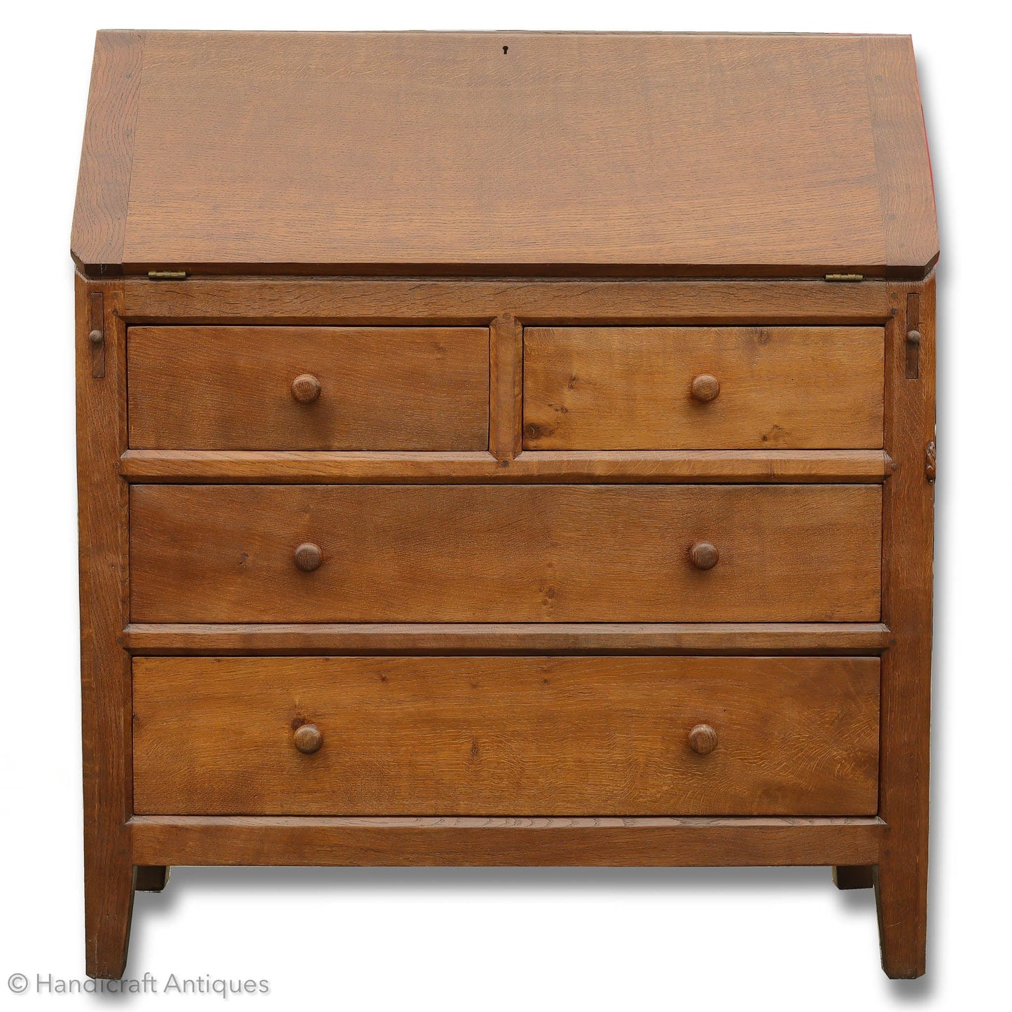 Peter ‘Rabbitman’ Heap Arts & Crafts Yorkshire School Oak Bureau