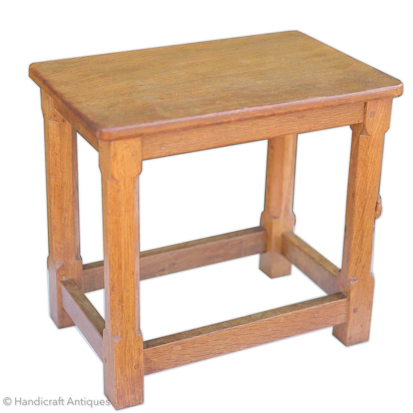 Robert 'Mouseman' Thompson Arts & Crafts Yorkshire School Oak Nest of Tables