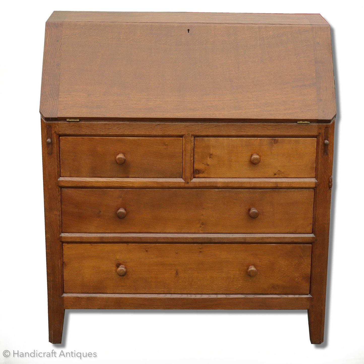 Peter ‘Rabbitman’ Heap Arts & Crafts Yorkshire School Oak Bureau