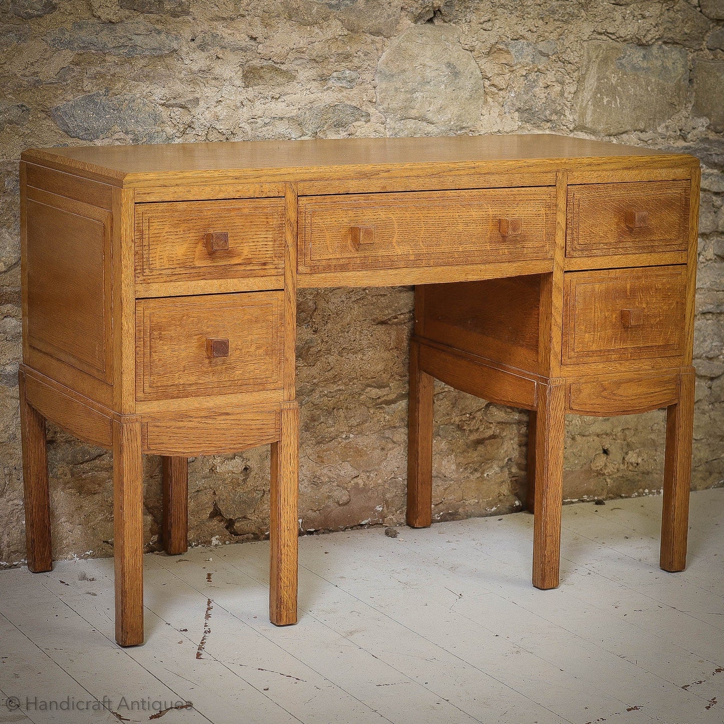 Brynmawr Furniture Company Arts & Crafts Cotswold School Oak Dressing Table