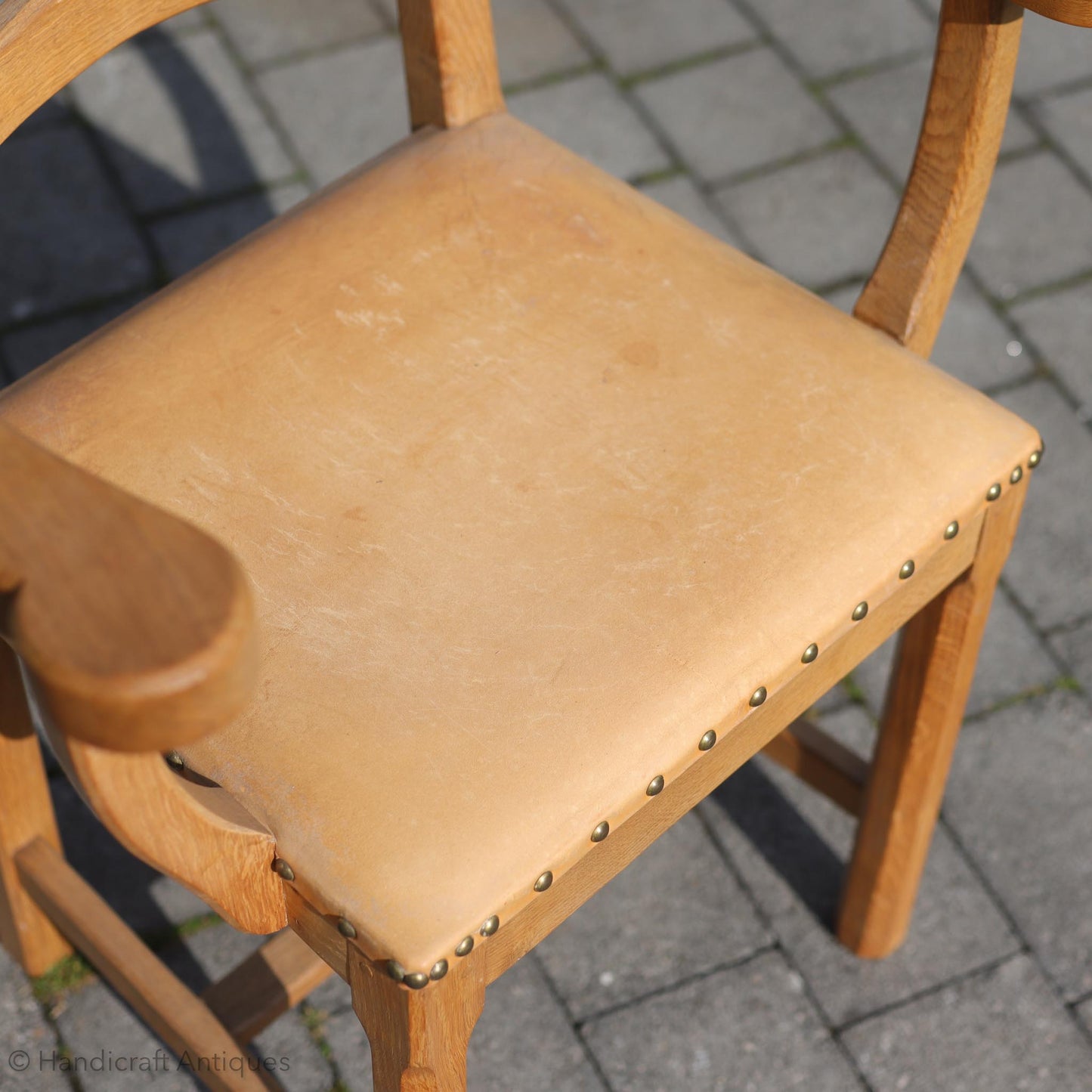 Set of 8 Acornman (Ex-Mouseman) Arts & Crafts Yorkshire School English Oak Chairs