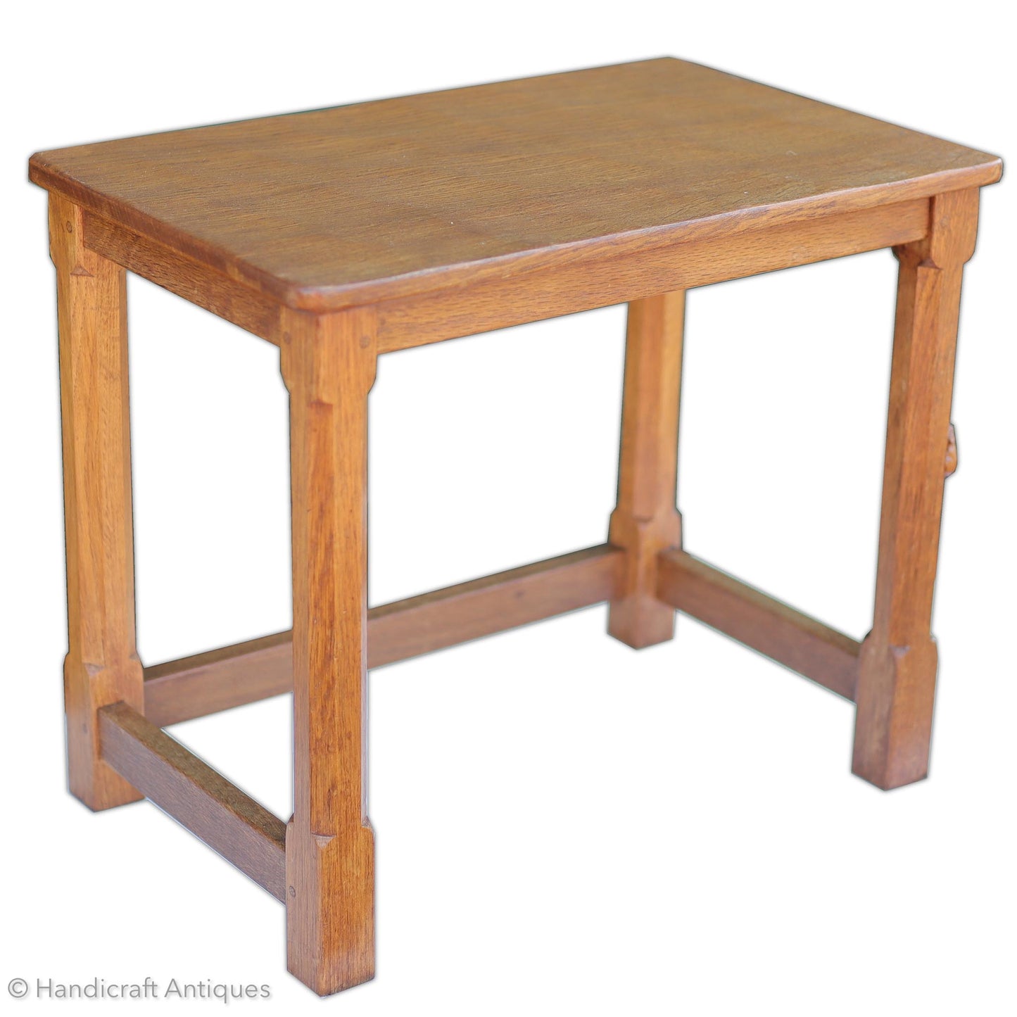 Robert 'Mouseman' Thompson Arts & Crafts Yorkshire School Oak Nest of Tables