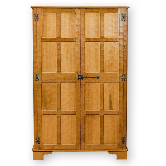 Alan Acornman Grainger (Ex-Mouseman) Arts & Crafts Yorkshire School Oak wardrobe