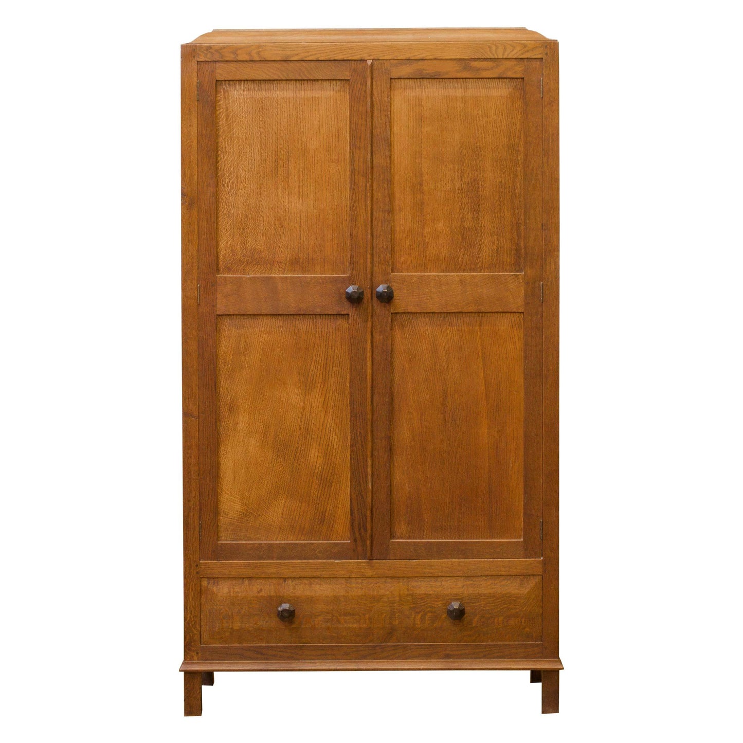 Gordon Russell Early Arts & Crafts 'Stow' Oak Double Wardrobe, No. 447 1927
