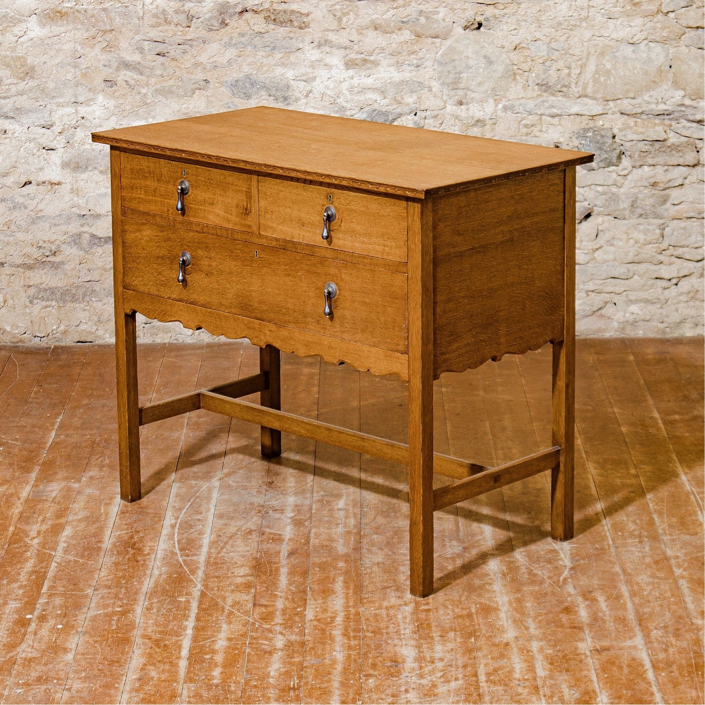 Arthur W Simpson (The Handicrafts, Kendal) Arts & Crafts Oak Dressing Chest