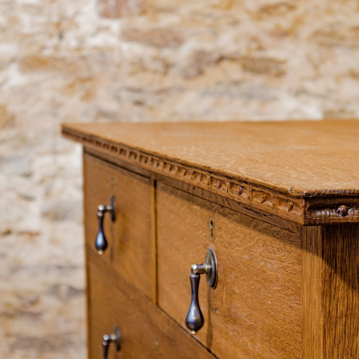 Arthur W Simpson (The Handicrafts, Kendal) Arts & Crafts Oak Dressing Chest