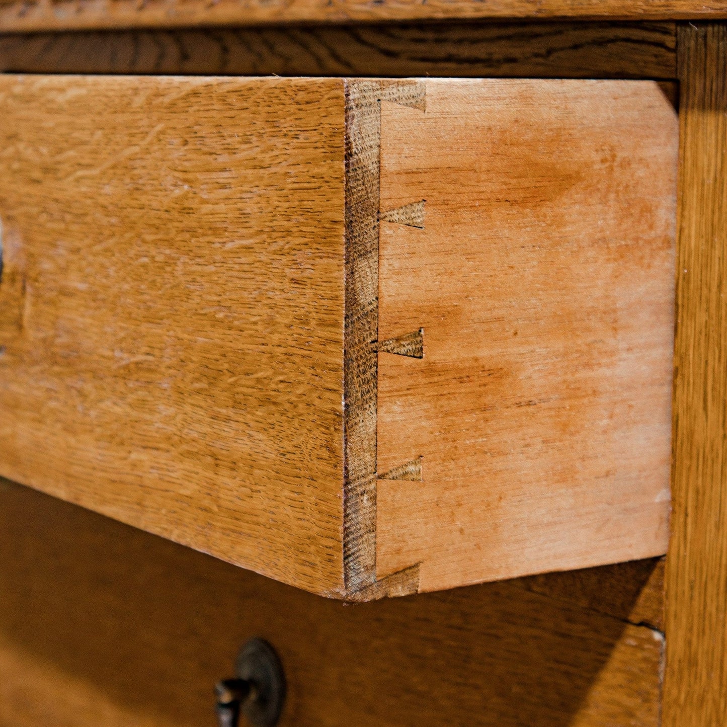 Arthur W Simpson (The Handicrafts, Kendal) Arts & Crafts Oak Dressing Chest