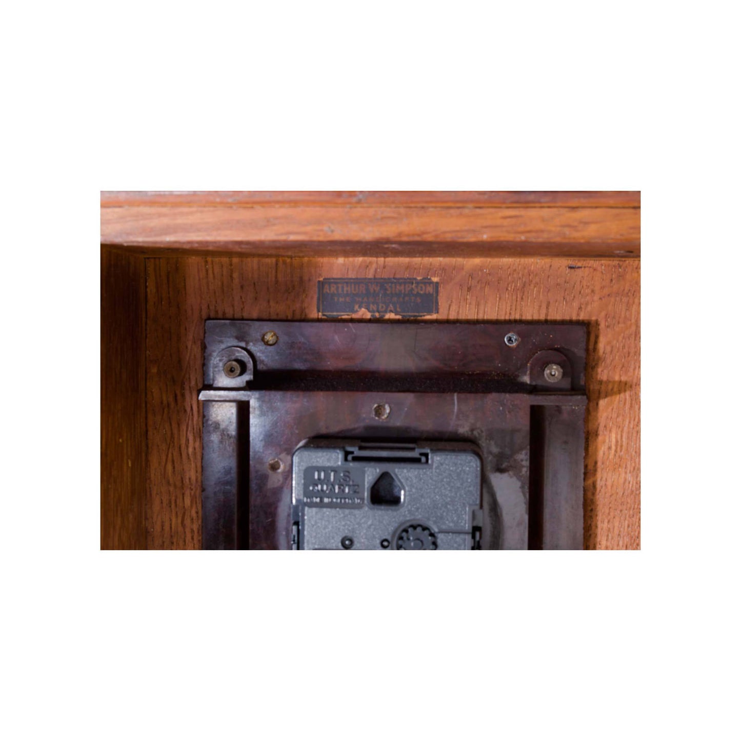 Arthur W Simpson (The Handicrafts, Kendal) Arthur W. Simpson Arts and Crafts Oak Mantle Clock