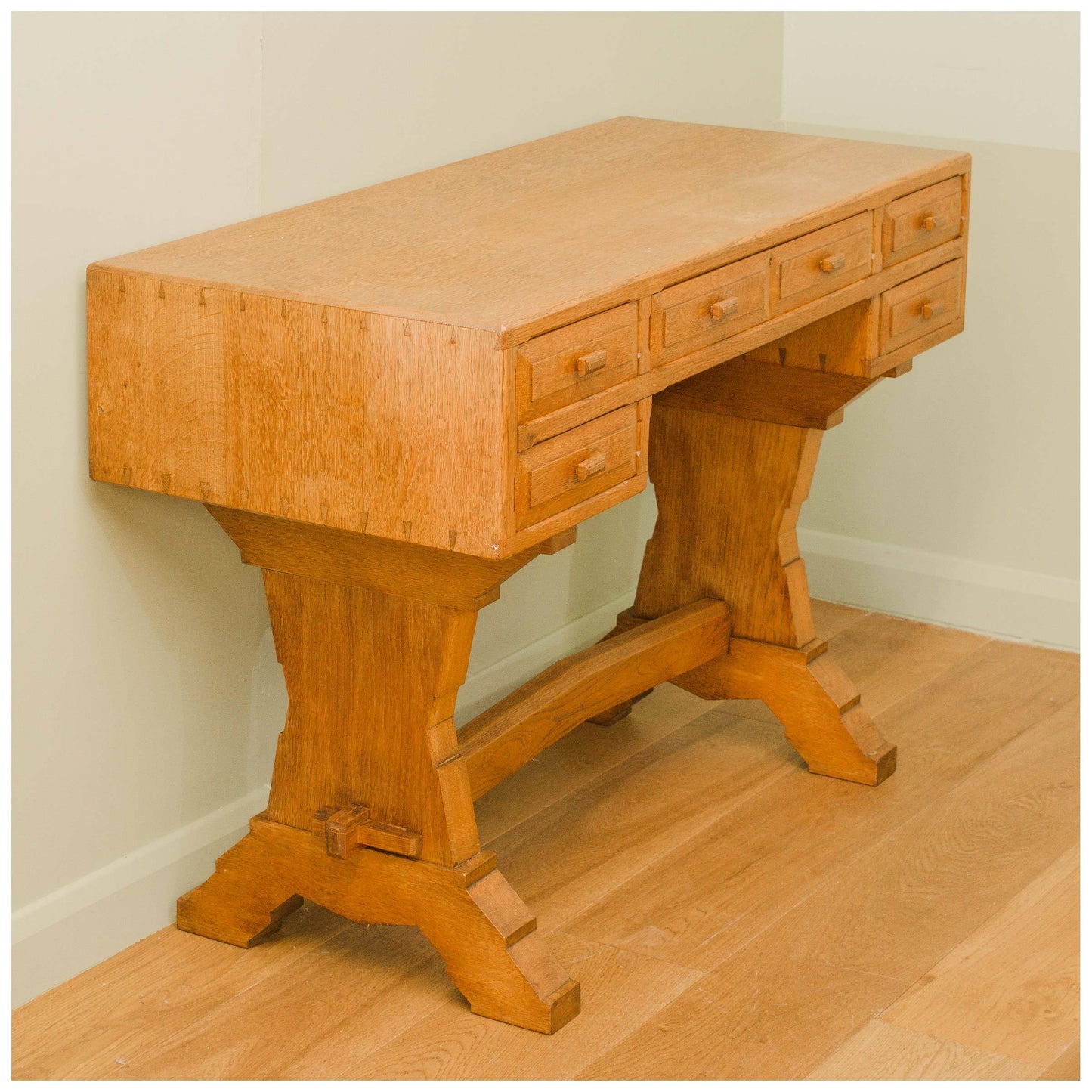 Arts and Crafts Cotswold School Oak Desk