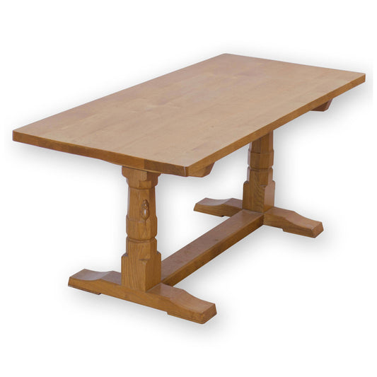 Arts & Crafts Yorkshire School Oak Dining/Refectory Table 1960 (Mouseman style)