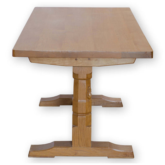 Arts & Crafts Yorkshire School Oak Dining/Refectory Table 1960 (Mouseman style)