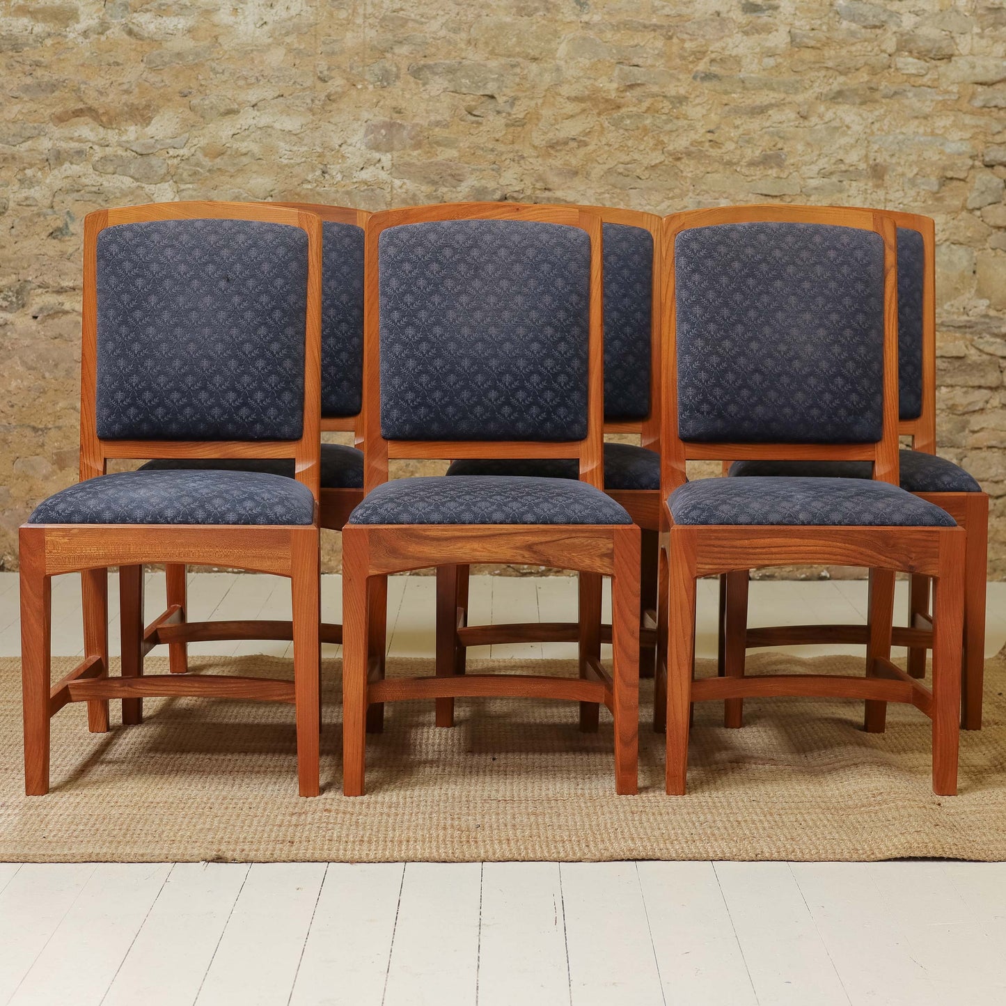 Set of 6 Peter Hall of Staveley Arts & Crafts Lakes School Willow ‘Oxford’ Chairs