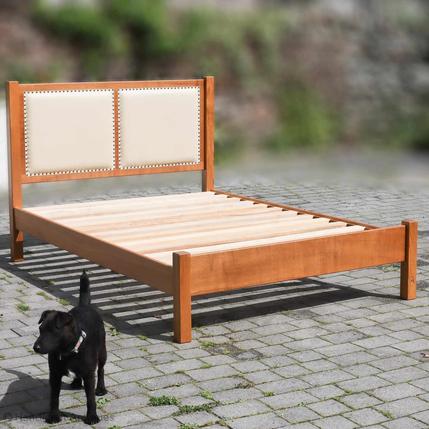 Horace 'Knightman' Knight Arts & Crafts Yorkshire School English Double Oak Bed