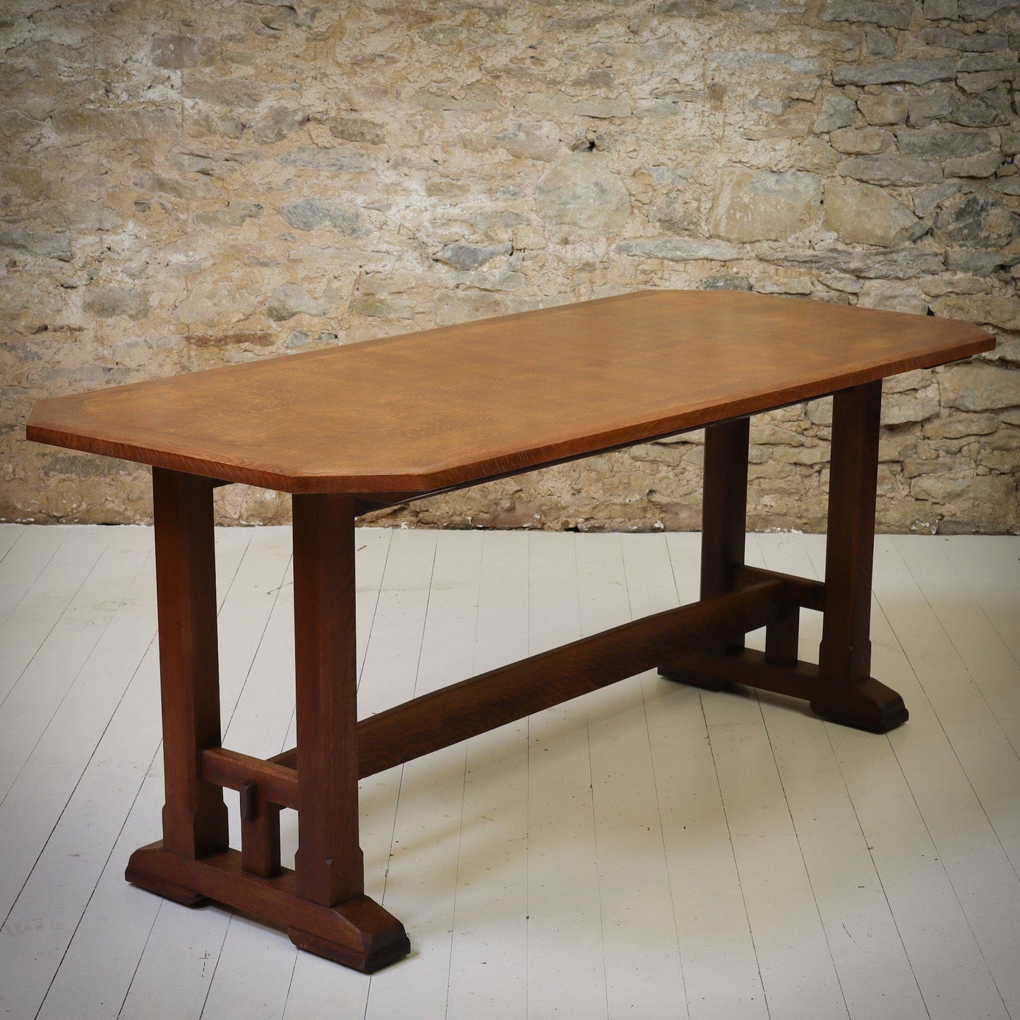 Brynmawr Furniture Company Arts & Crafts Cotswold School Oak Dining Table