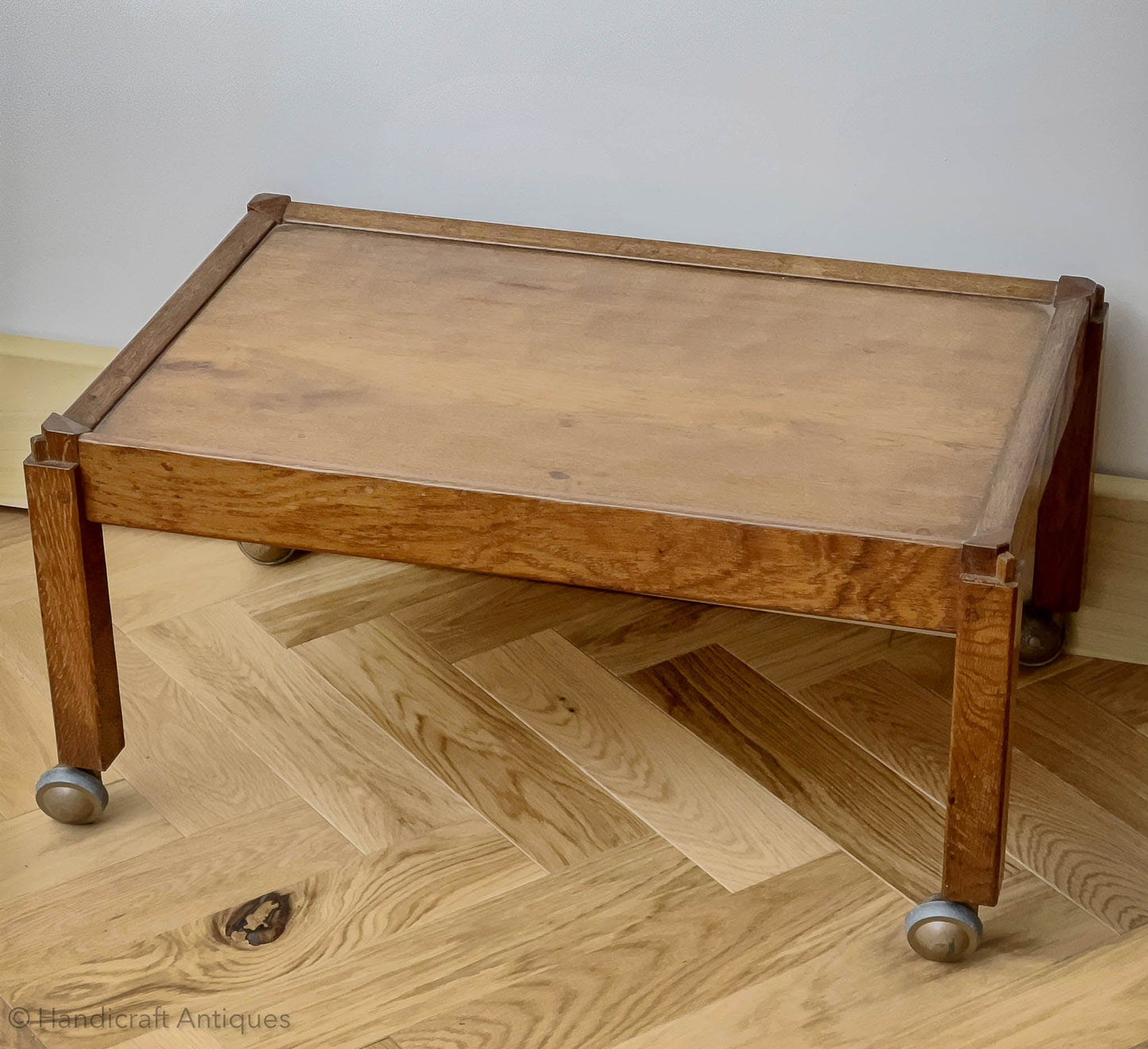 Acornman (Ex-Mouseman) Arts & Crafts Yorkshire School Tea Trolley 1970