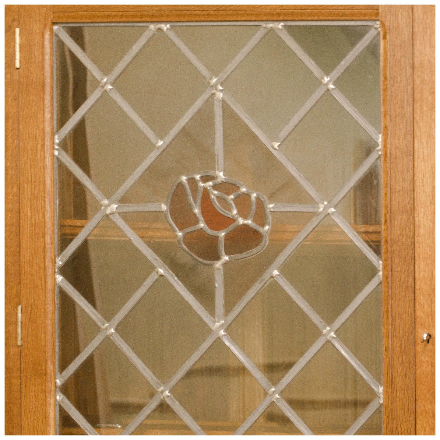 Bob Wrenman Hunter (Ex-Mouseman) Yorkshire School Arts & Crafts Glazed Oak Display Cabinet