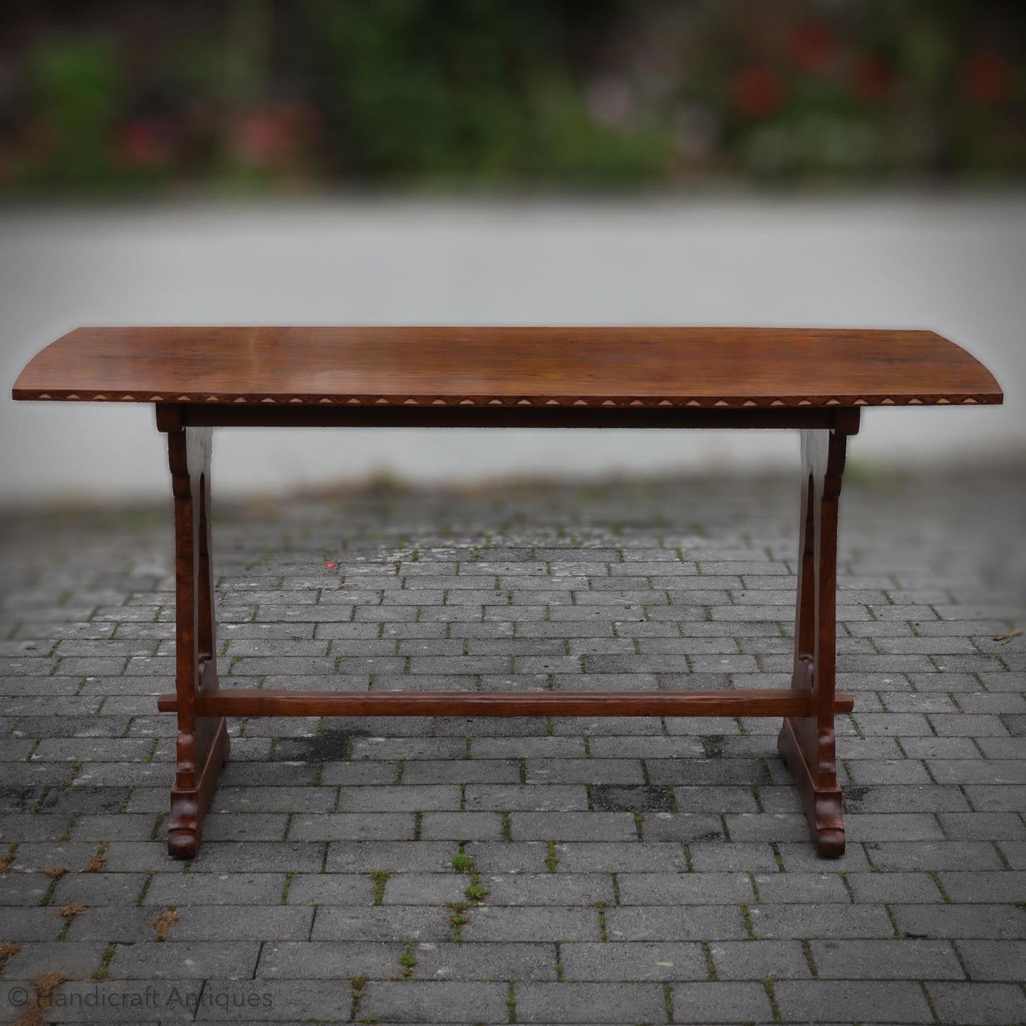 Arts & Crafts Cotswold School English Oak Dining Table and Benches