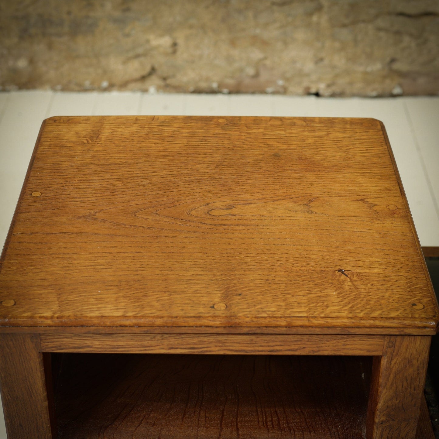 Derek 'Lizardman' Slater Arts & Crafts Yorkshire School Phone Oak Table