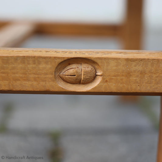 Set of 8 Acornman (Ex-Mouseman) Arts & Crafts Yorkshire School English Oak Chairs