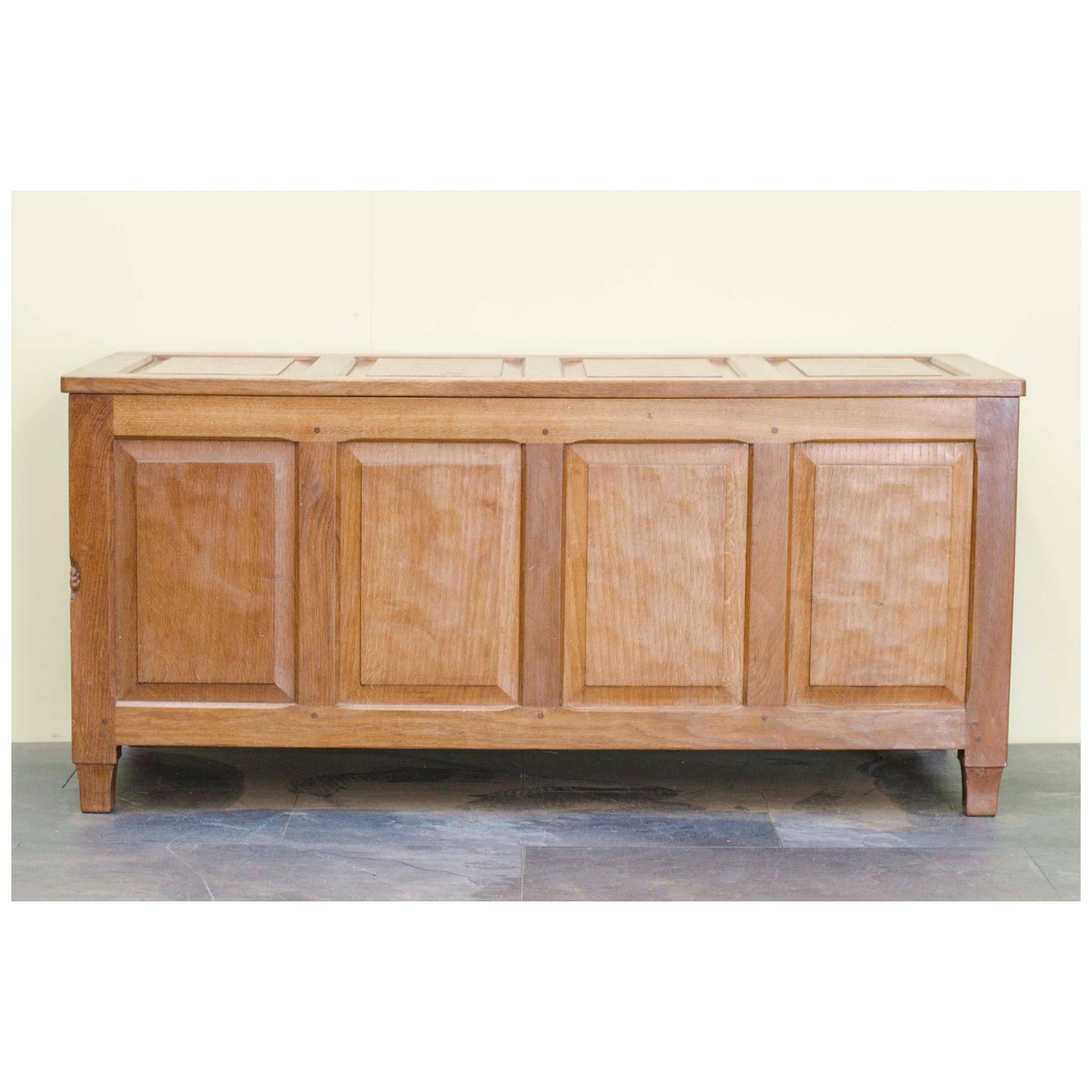 Colin 'Beaverman' Almack (Ex-Mouseman) Colin Almack Antique Yorkshire School Adzed Oak Blanket Box