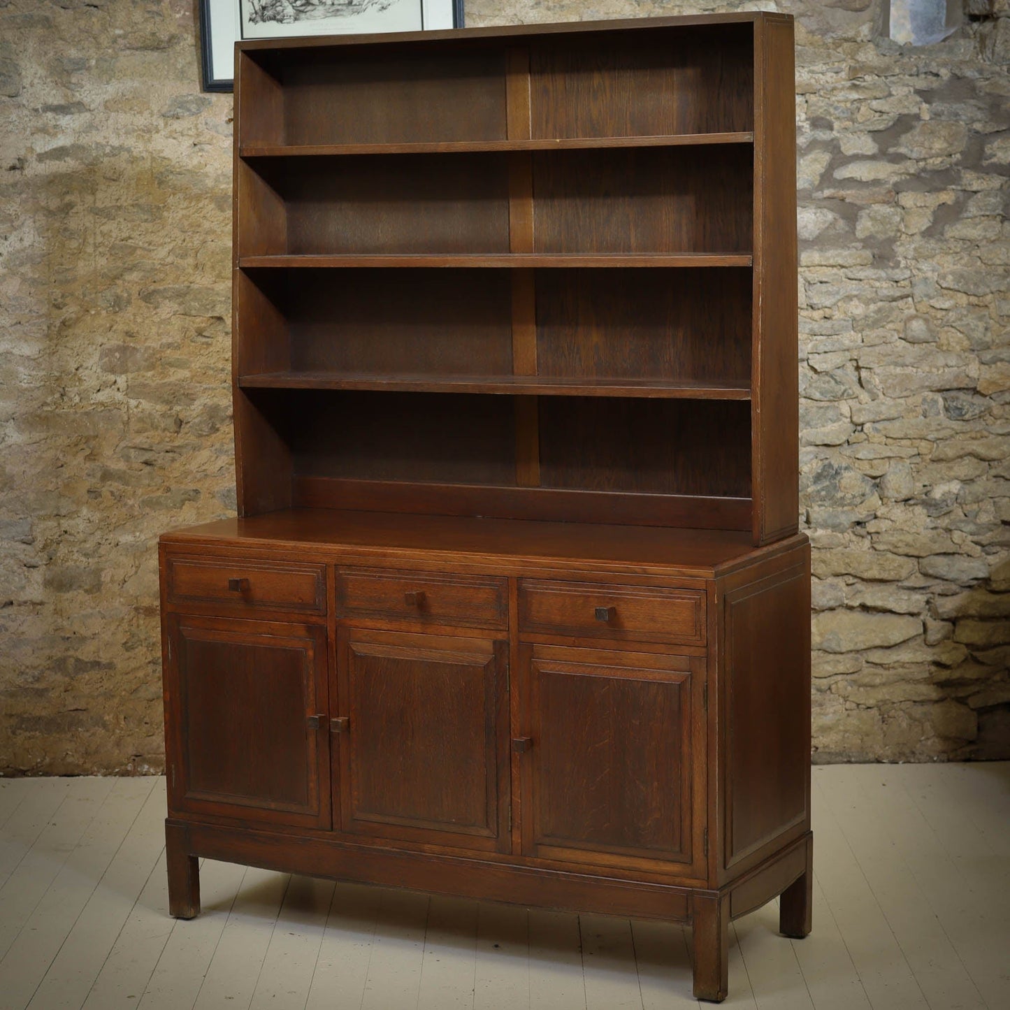 Brynmawr Furniture Company Arts & Crafts Cotswold School Oak Dresser C. 1930