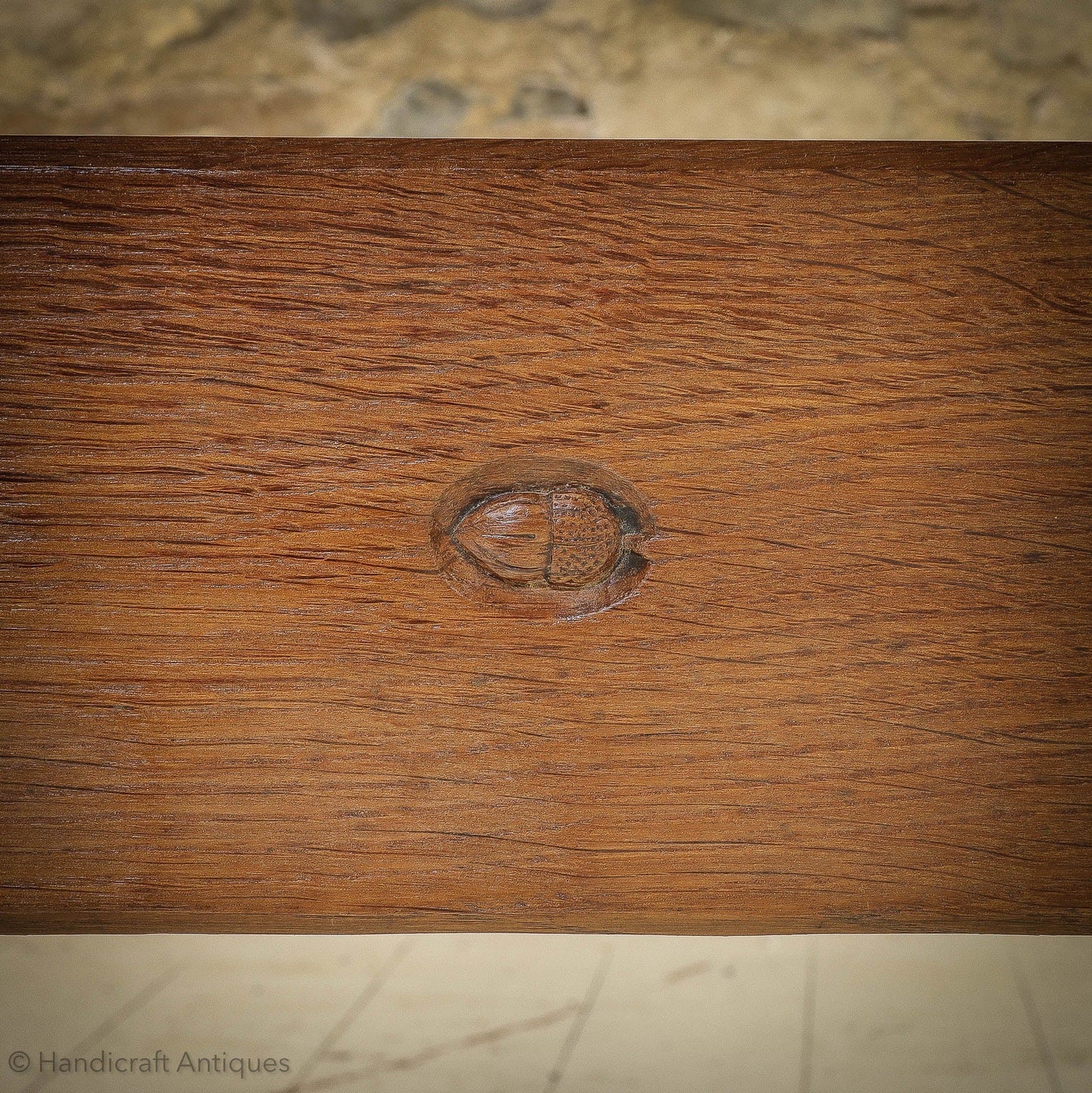 7 foot Acornman (Ex-Mouseman) Arts & Crafts Yorkshire School Oak Dining Table