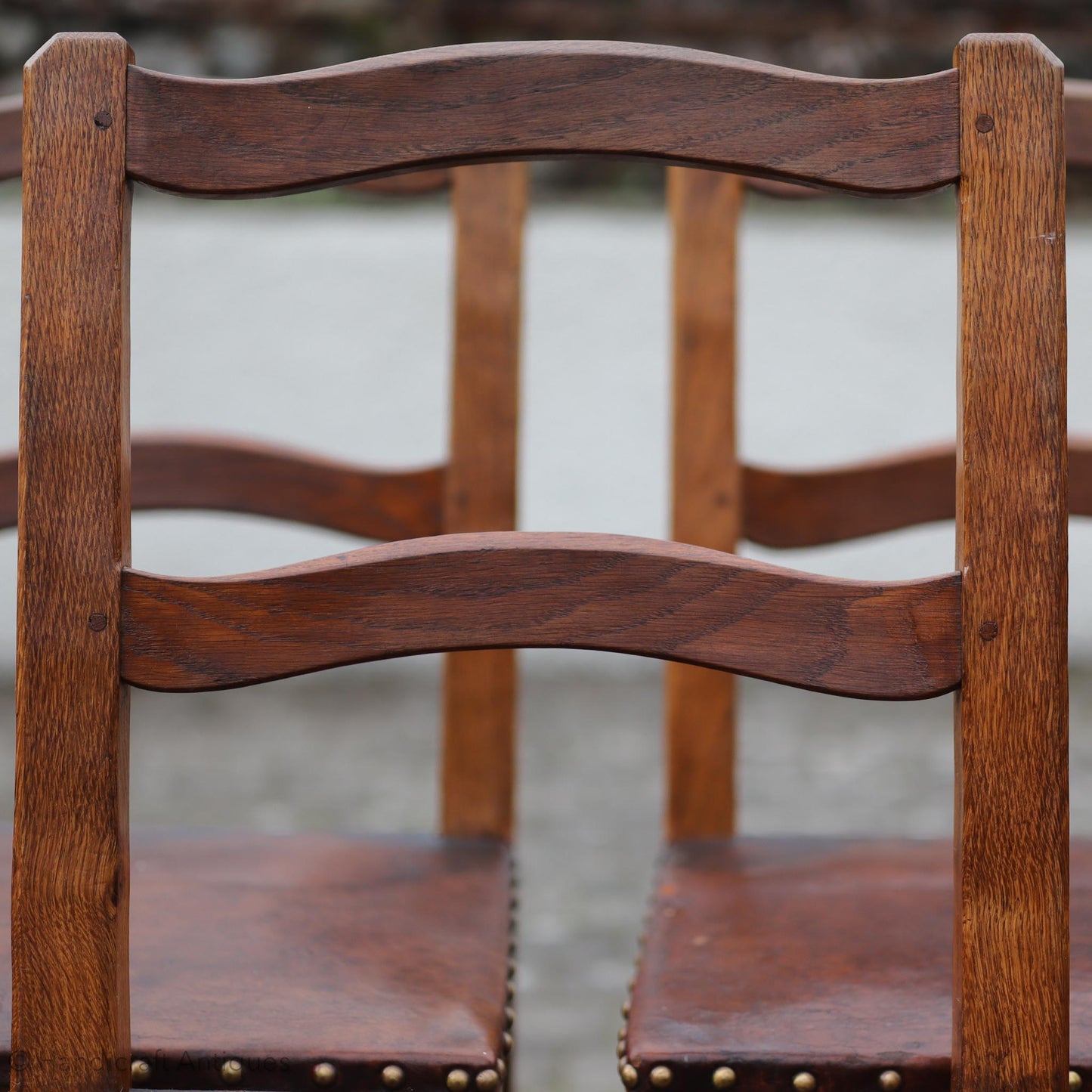 Set of 4 Acornman (Ex-Mouseman) Arts & Crafts Yorkshire School English Oak Chairs