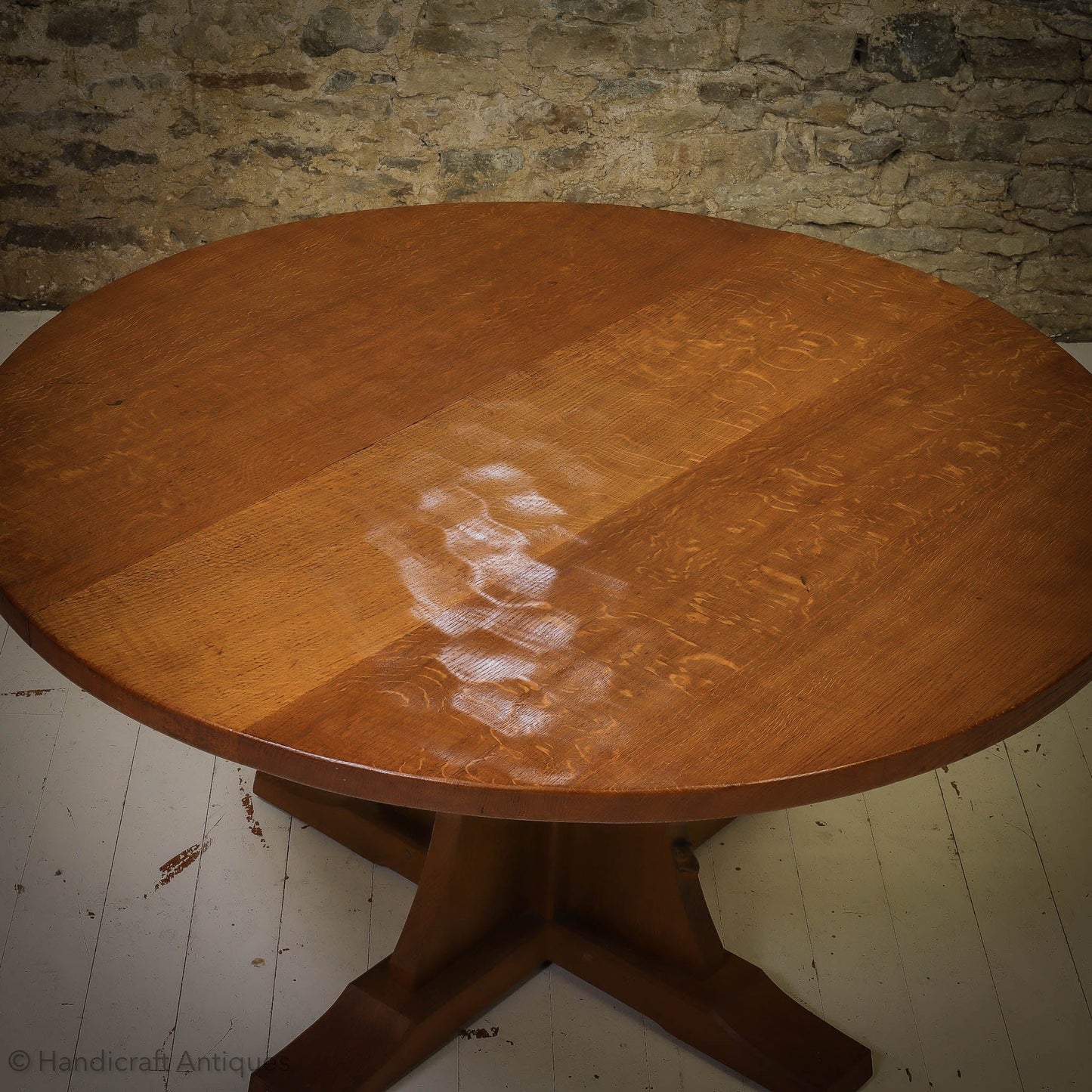 Robert 'Mouseman' Thompson Arts & Crafts Yorkshire School Oak Dining Table