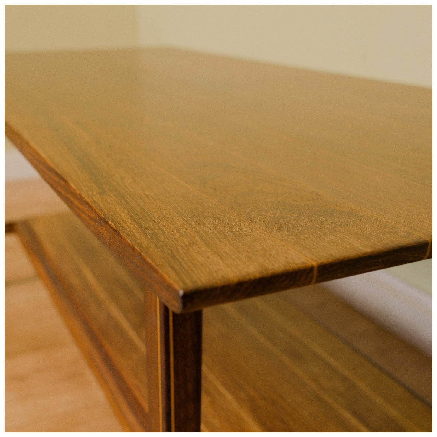 Edward Barnsley Arts & Crafts Sycamore and Holly Wood Inlaid Coffee Table 1951