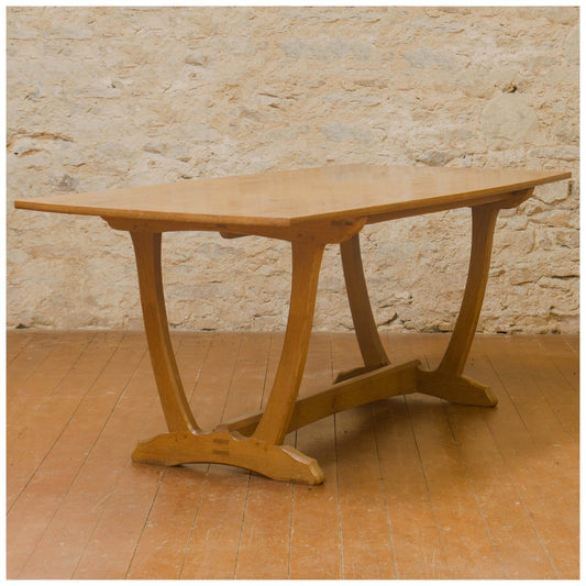 Edward Barnsley Design Arts & Crafts Cotswold School Oak Dining Table by Acornman