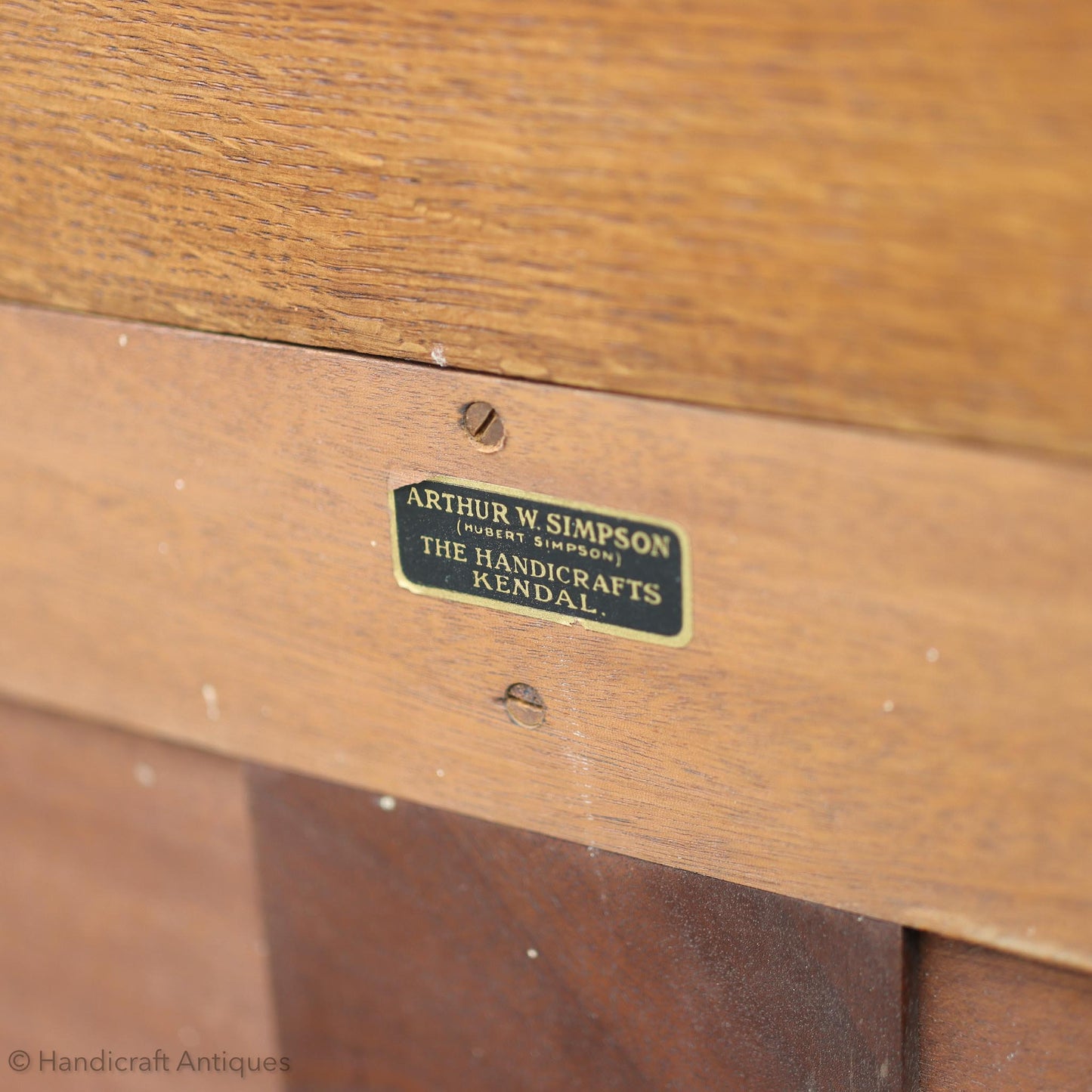 Arthur W. Simpson Arts & Crafts Lakes School English Oak Sideboard 1930.
