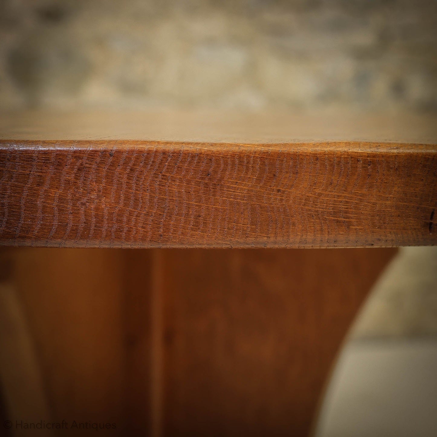 Robert 'Mouseman' Thompson Arts & Crafts Yorkshire School Oak Dining Table