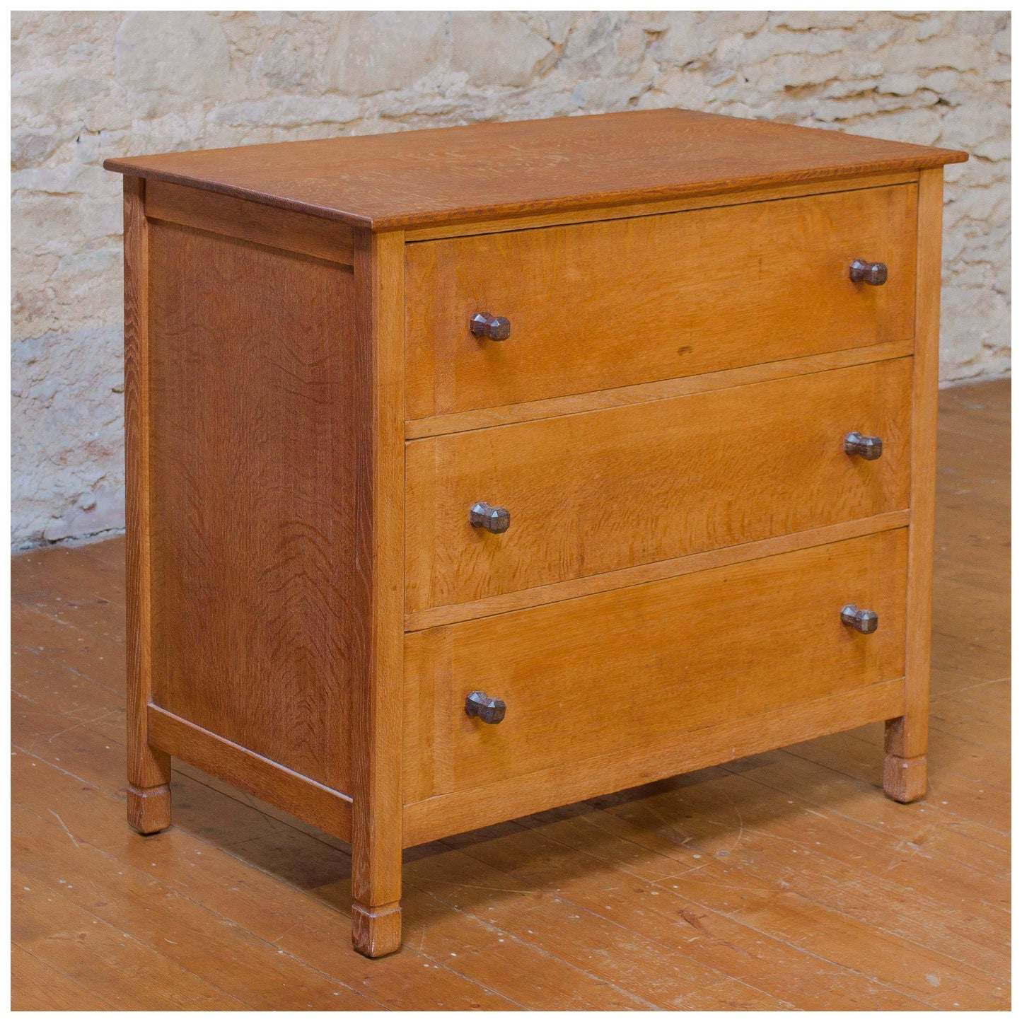 Gordon Russell Arts & Crafts Cotswold School Coxwell Oak Chest of Drawers 1929