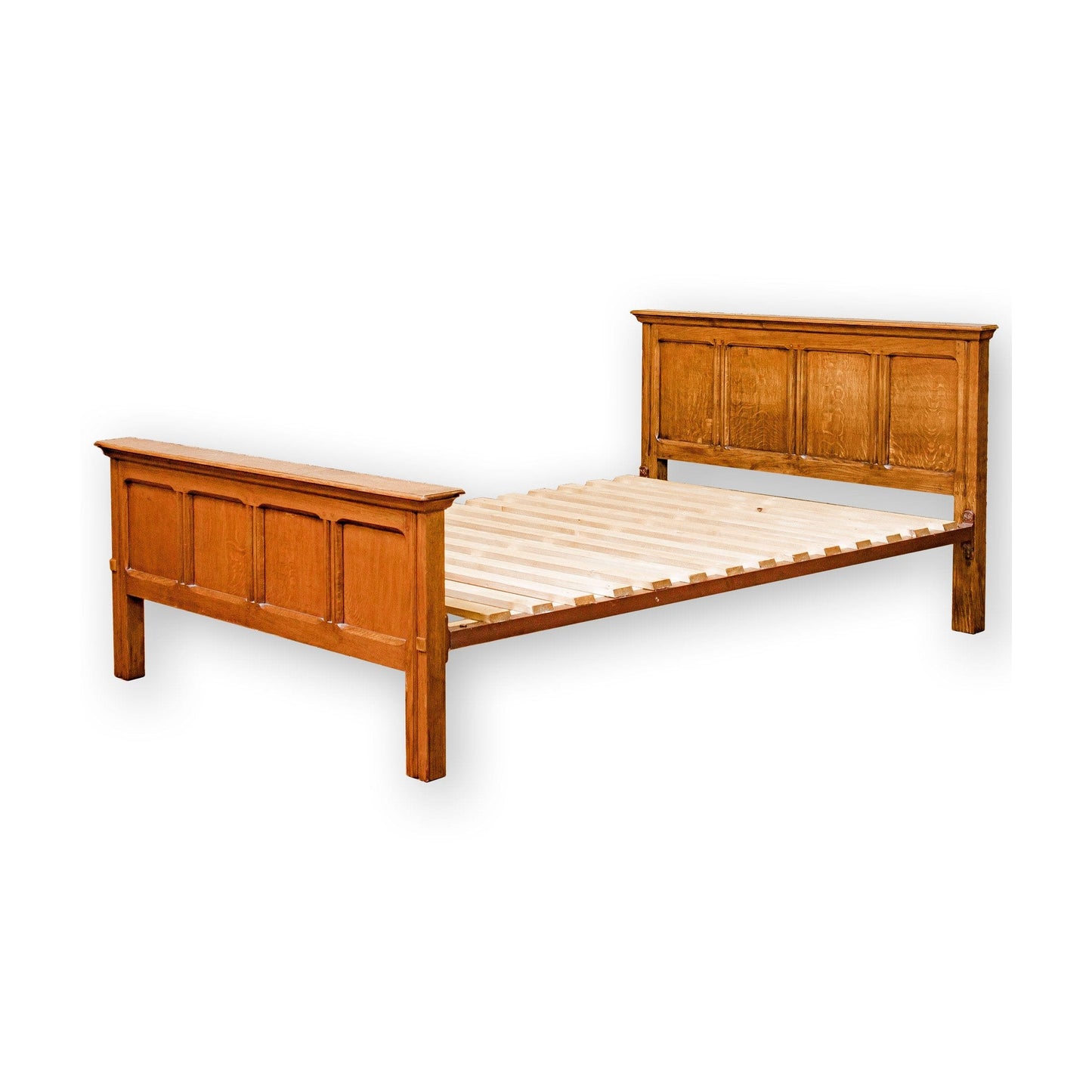 Gordon Russell Design 401 Arts & Crafts Cotswold School King Size Oak Bed, 1929
