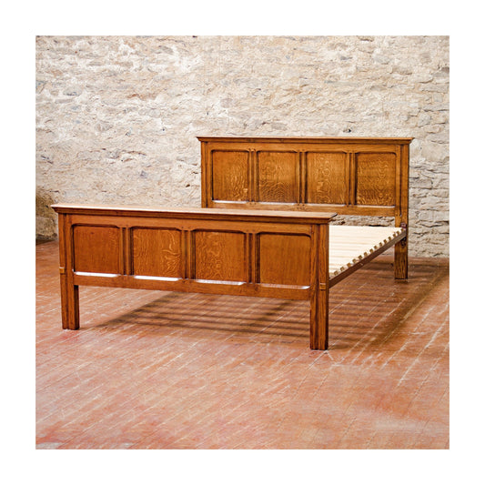 Gordon Russell Design 401 Arts & Crafts Cotswold School King Size Oak Bed, 1929