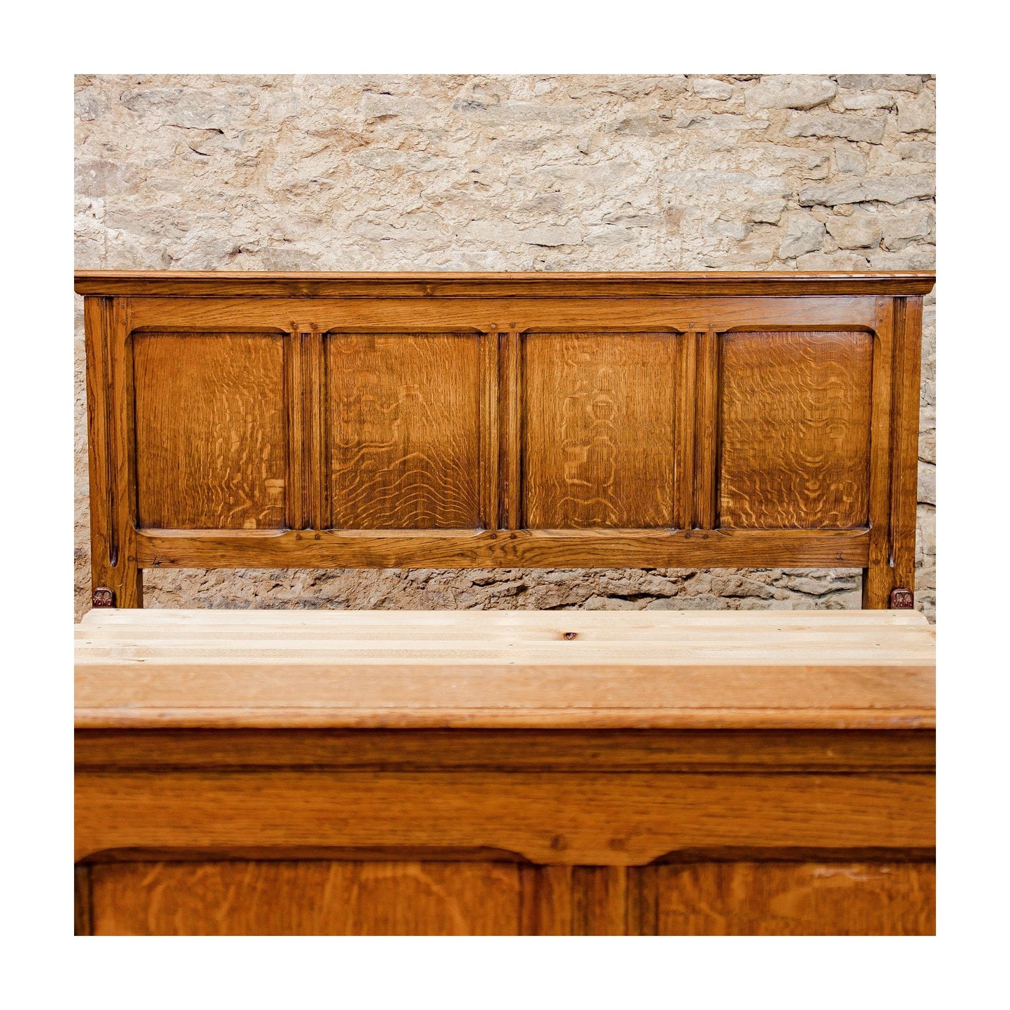 Gordon Russell Design 401 Arts & Crafts Cotswold School King Size Oak Bed, 1929