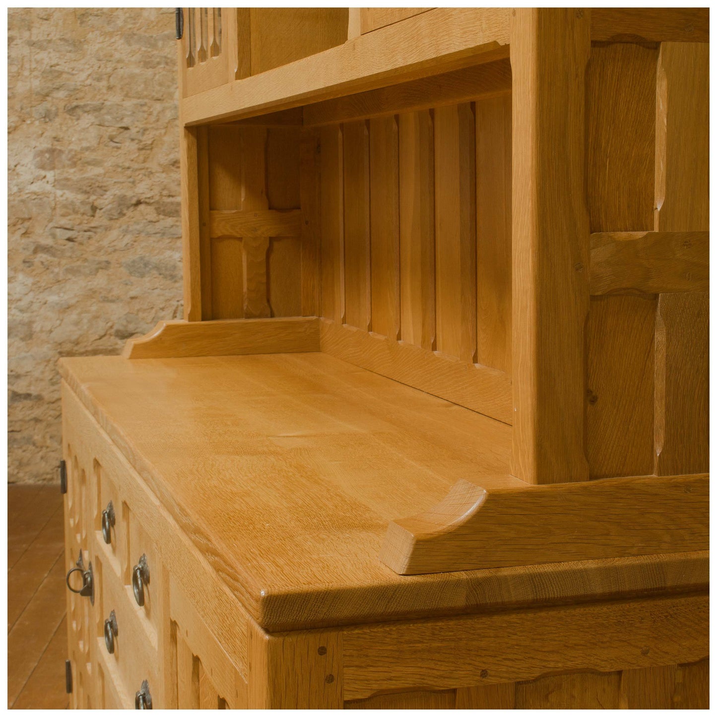 Horace 'Knightman' Knight Arts & Crafts Yorkshire School English Oak Dresser