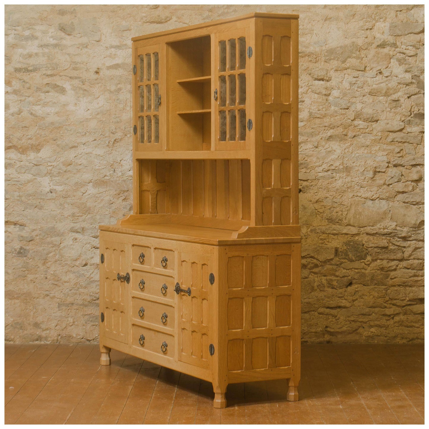 Horace 'Knightman' Knight Arts & Crafts Yorkshire School English Oak Dresser