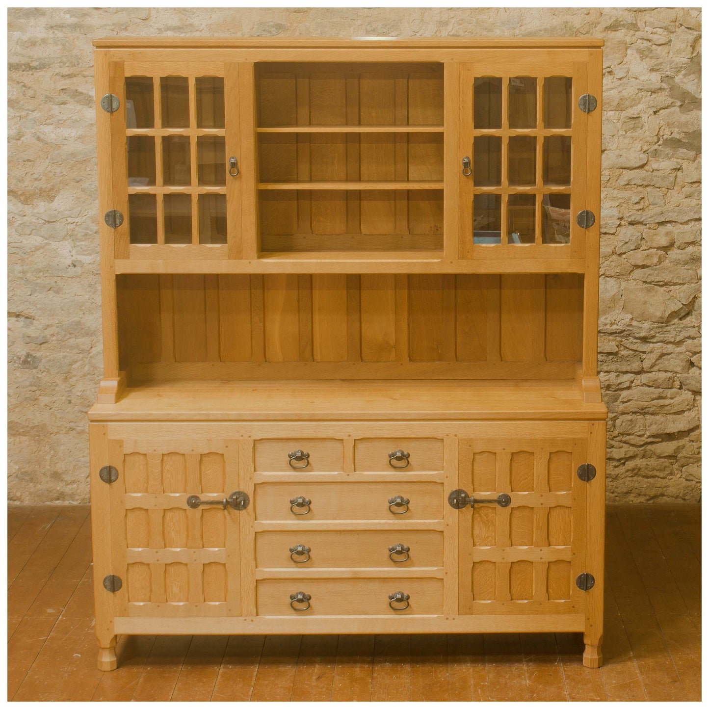 Horace 'Knightman' Knight Arts & Crafts Yorkshire School English Oak Dresser