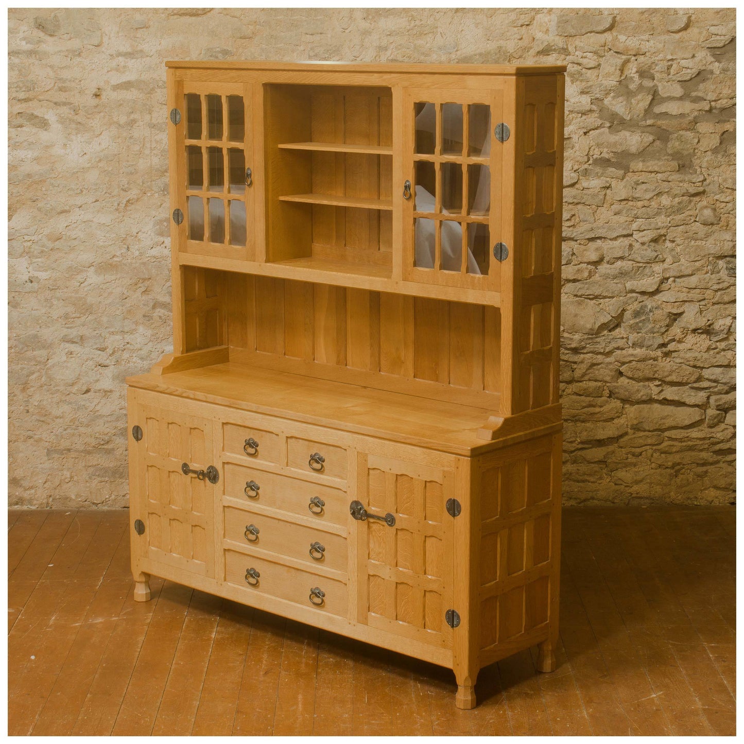 Horace 'Knightman' Knight Arts & Crafts Yorkshire School English Oak Dresser