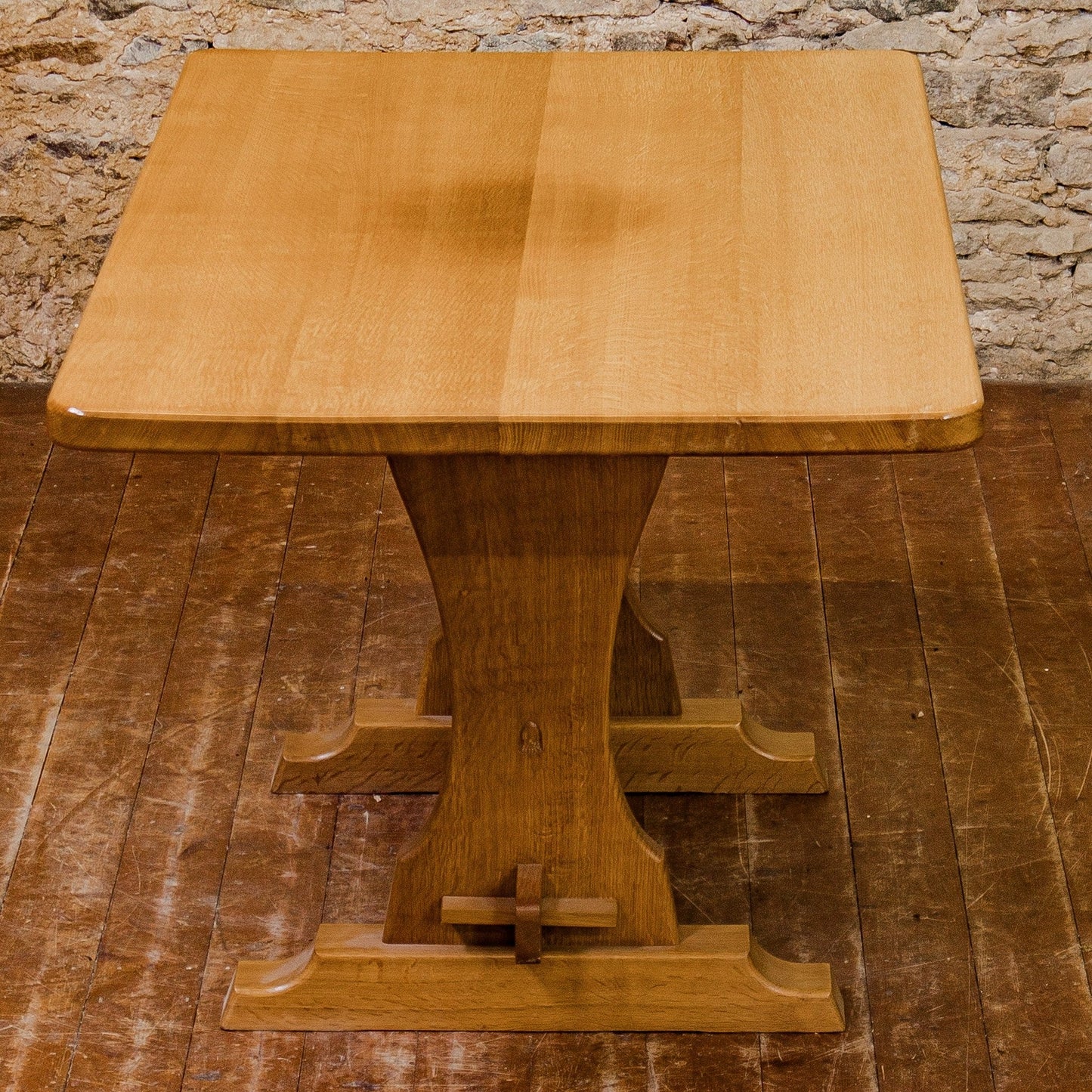 Horace 'Knightman' Knight Arts & Crafts Yorkshire School Oak Dining Table