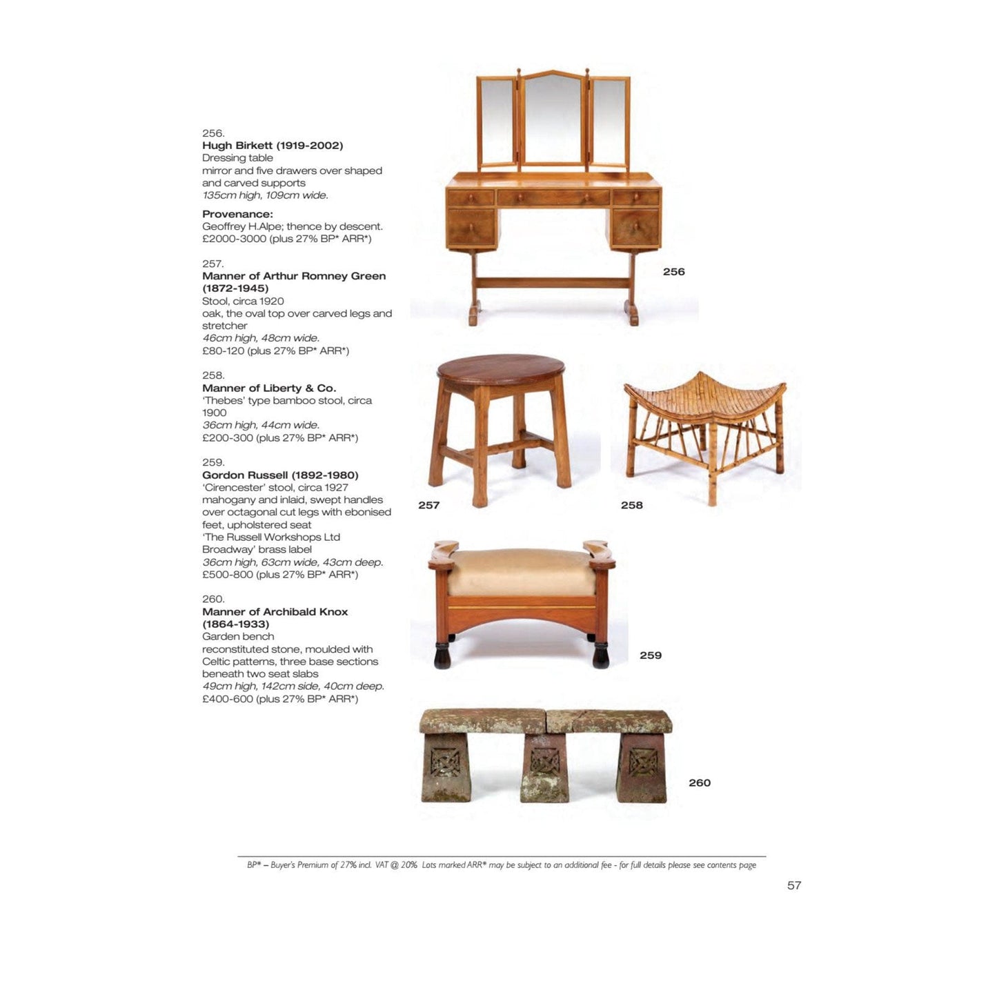 Hugh Birkett (Ex-Oliver Morel) Arts & Crafts Cotswold School Dressing Table 1955
