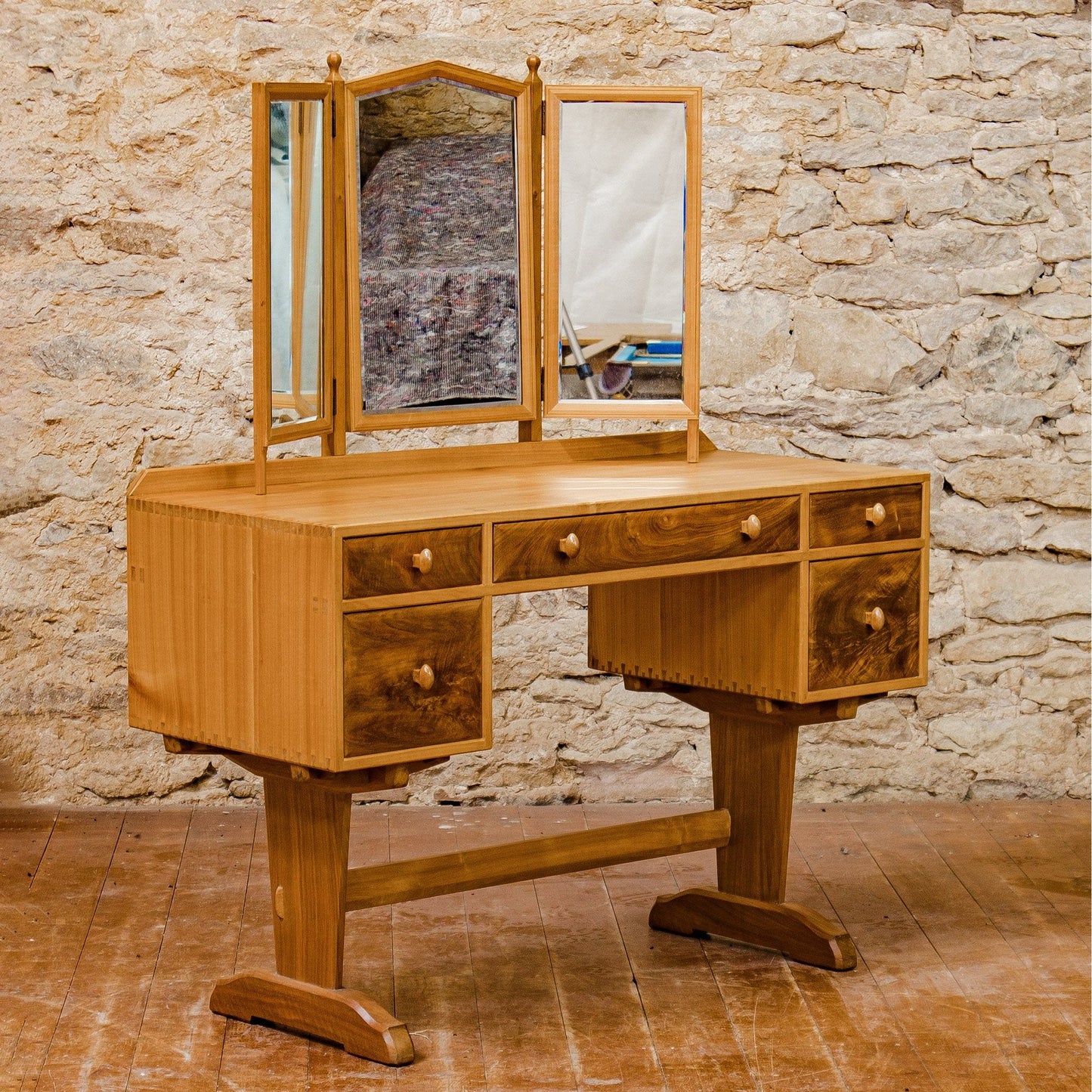 Hugh Birkett (Ex-Oliver Morel) Arts & Crafts Cotswold School Dressing Table 1955